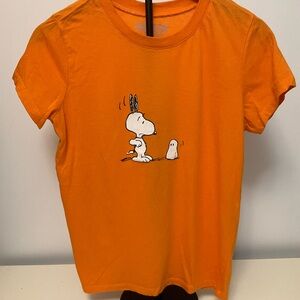 Orange Snoopy Womens T-Shirt